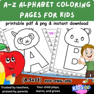 A–Z Alphabet Coloring Pages for Kids