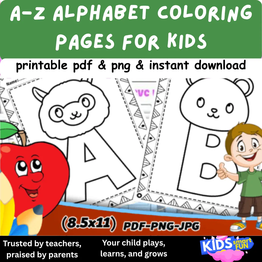 A–Z Alphabet Coloring Pages for Kids