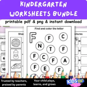 Kindergarten Worksheets Bundle